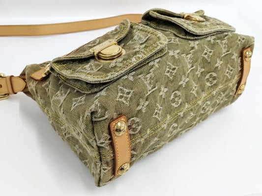 Louis Vuitton Baggy PM Monogram Denim Khaki Shoulder Bag