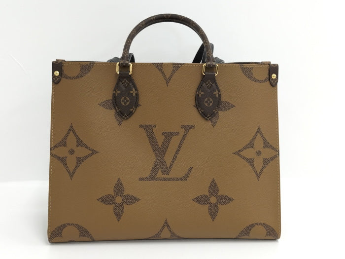 Louis Vuitton On The Go MM Monogram Reverse Giant 2way Tote Bag