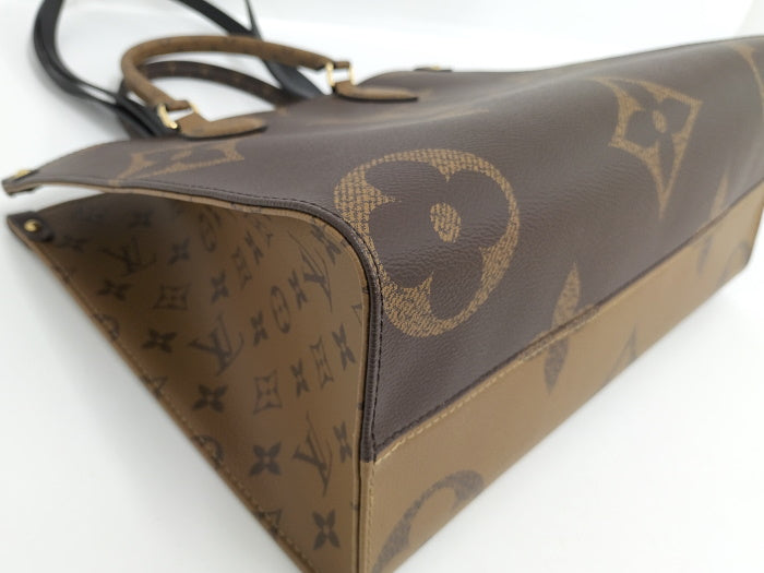 Louis Vuitton On The Go MM Monogram Reverse Giant 2way Tote Bag