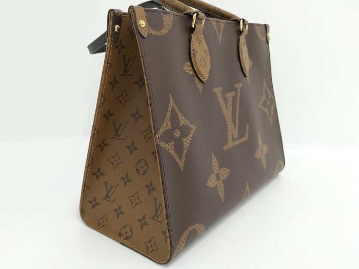 Louis Vuitton On The Go MM Monogram Reverse Giant 2way Tote Bag