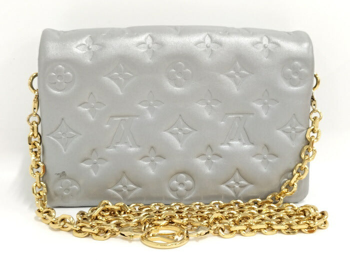 Louis Vuitton Pochette Coussin Monogram Pattern Leather Shoulder Bag