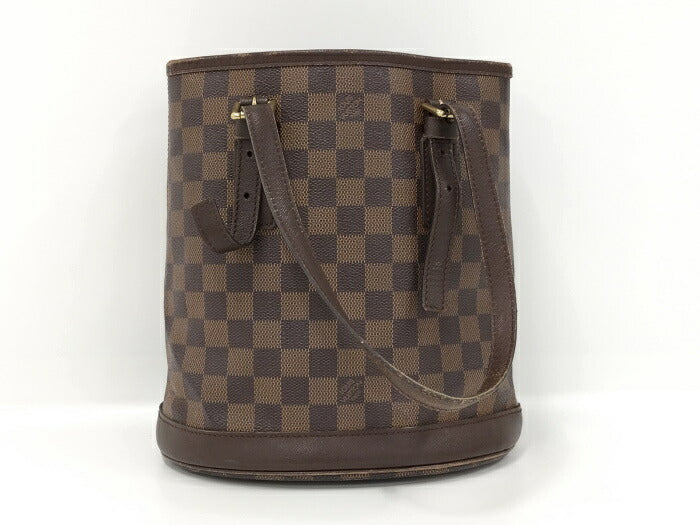 Louis Vuitton Marais Damier Leather Tote Bag Ebene Brown