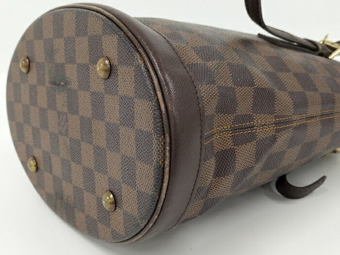 Louis Vuitton Marais Damier Leather Tote Bag Ebene Brown