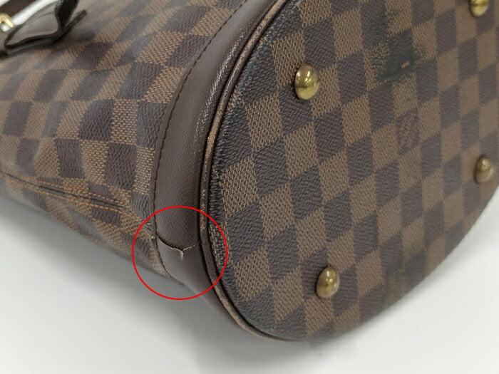 Louis Vuitton Marais Damier Leather Tote Bag Ebene Brown