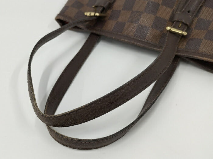 Louis Vuitton Marais Damier Leather Tote Bag Ebene Brown