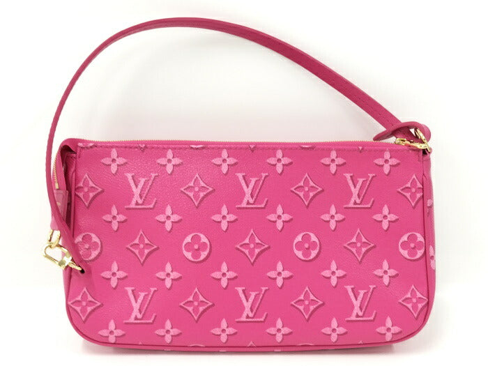 Louis Vuitton Maxi Pochette Accessoires Monogram Fuchsia Shoulder Bag