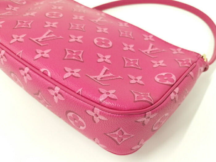 Louis Vuitton Maxi Pochette Accessoires Monogram Fuchsia Shoulder Bag