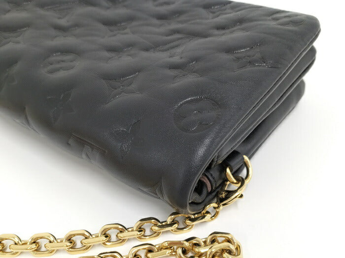 Louis Vuitton Pochette Coussin Chain  Embossed Lamb Leather Shoulder Bag