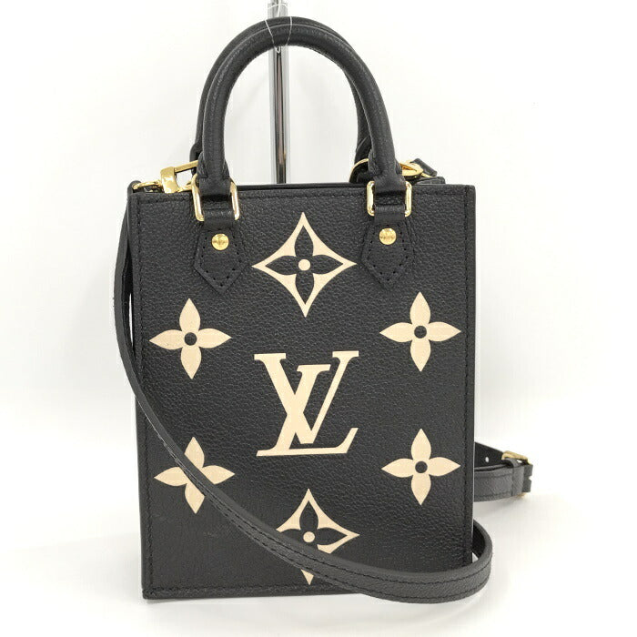 Louis Vuitton Petite Sac Plat Monogram Emplant Leather Handbag