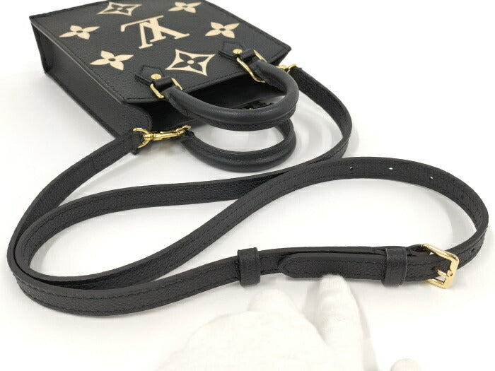 Louis Vuitton Petite Sac Plat Monogram Emplant Leather Handbag