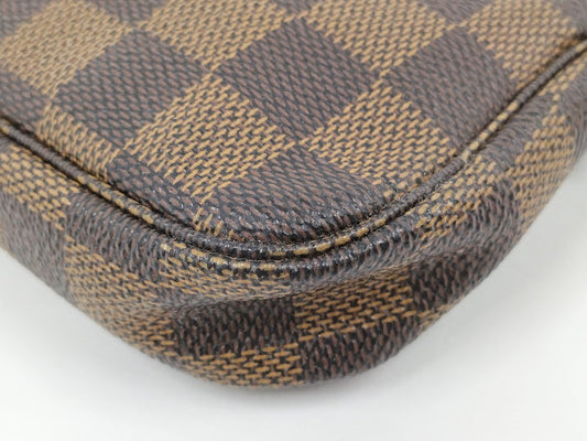 Louis Vuitton Mini Pochette Accessory Pouch Damier Leather