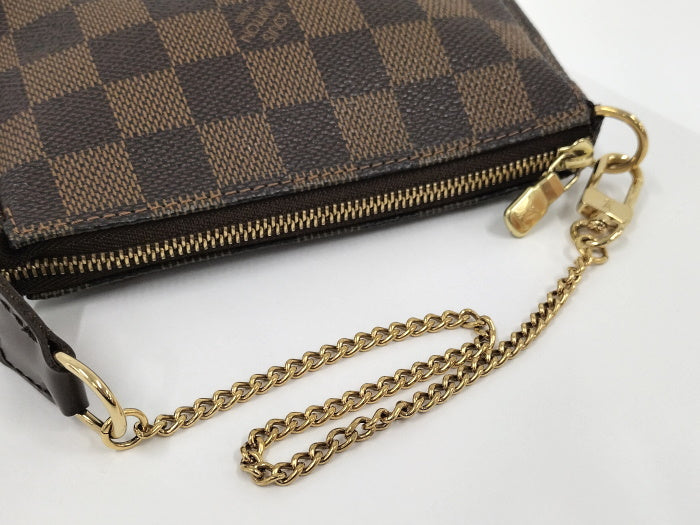 Louis Vuitton Mini Pochette Accessory Pouch Damier Leather