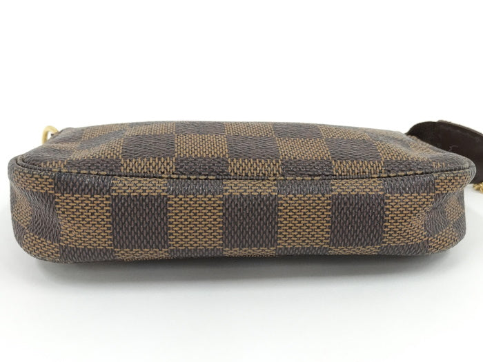 Louis Vuitton Mini Pochette Accessory Pouch Damier Leather