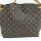 Louis Vuitton Graceful PM Monogram Leather Tote Bag Brown