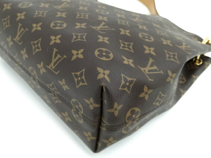 Louis Vuitton Graceful PM Monogram Leather Tote Bag Brown