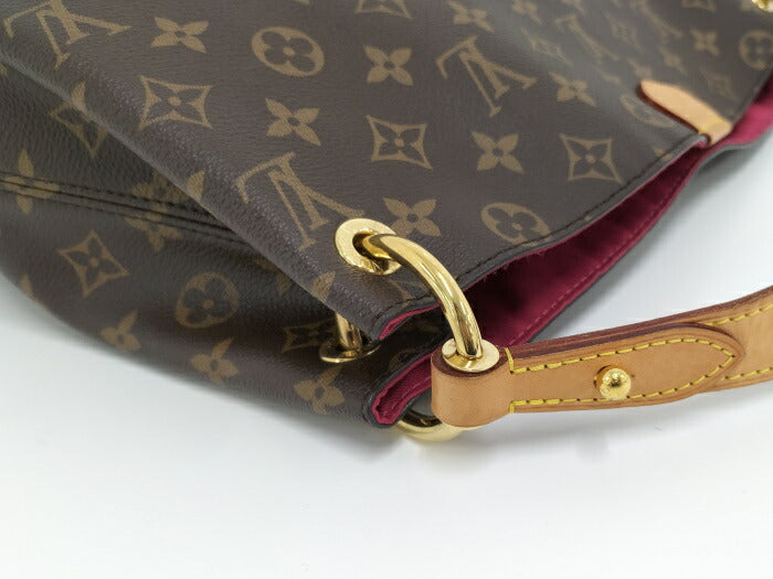Louis Vuitton Graceful PM Monogram Leather Tote Bag Brown