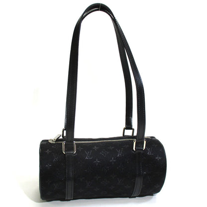 Louis Vuitton Papillon Monogram Satin Handbag Black