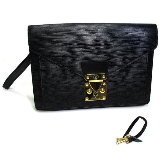 Louis Vuitton Dragonne Epi Shoulder Bag Black