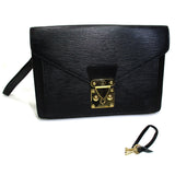 Louis Vuitton Dragonne Epi Shoulder Bag Black