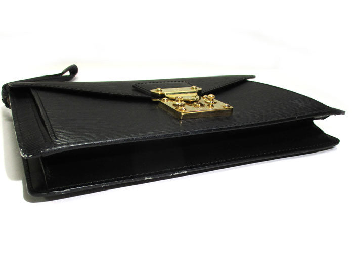Louis Vuitton Dragonne Epi Shoulder Bag Black