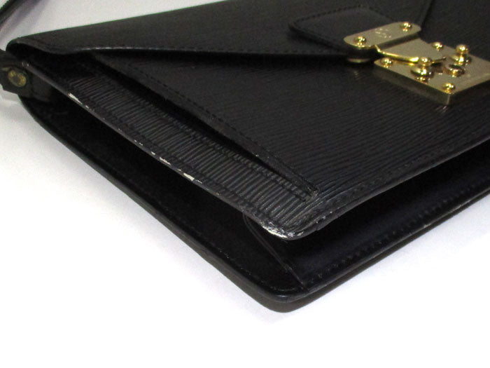 Louis Vuitton Dragonne Epi Shoulder Bag Black