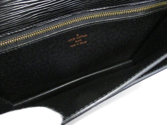 Louis Vuitton Dragonne Epi Shoulder Bag Black