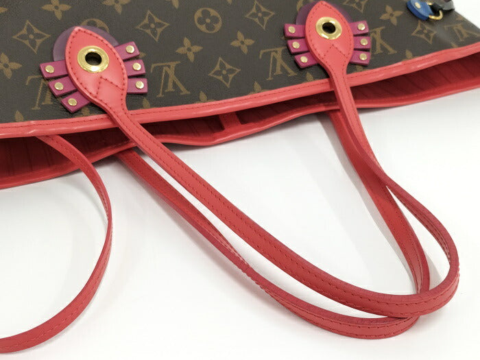 Louis Vuitton Neverfull MM Monogram Totem Flamingo Tote Bag