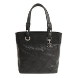 Chanel Paris Biarritz PM Cocomark Tote Bag Calfskin Leather
