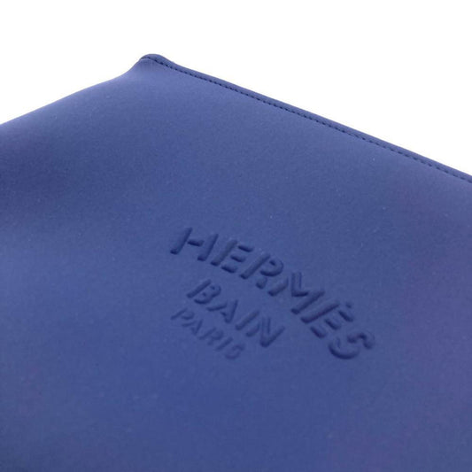 Hermes Blue Marine Navy Nylon Elastane Pouch ( )