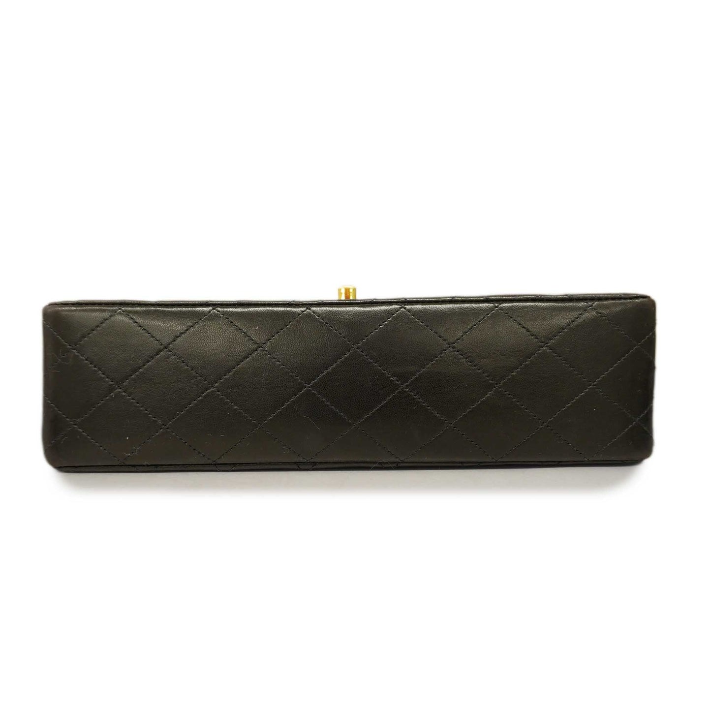CHANEL Matelasse W Flap W Chain Women's Leather Shoulder Bag Black
