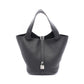 Hermes Black Taurillon Clemence Leather Handbag ( )