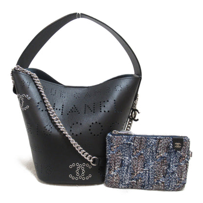 CHANEL 2wayShoulder Bag Black Lambskin [sheep leather]
