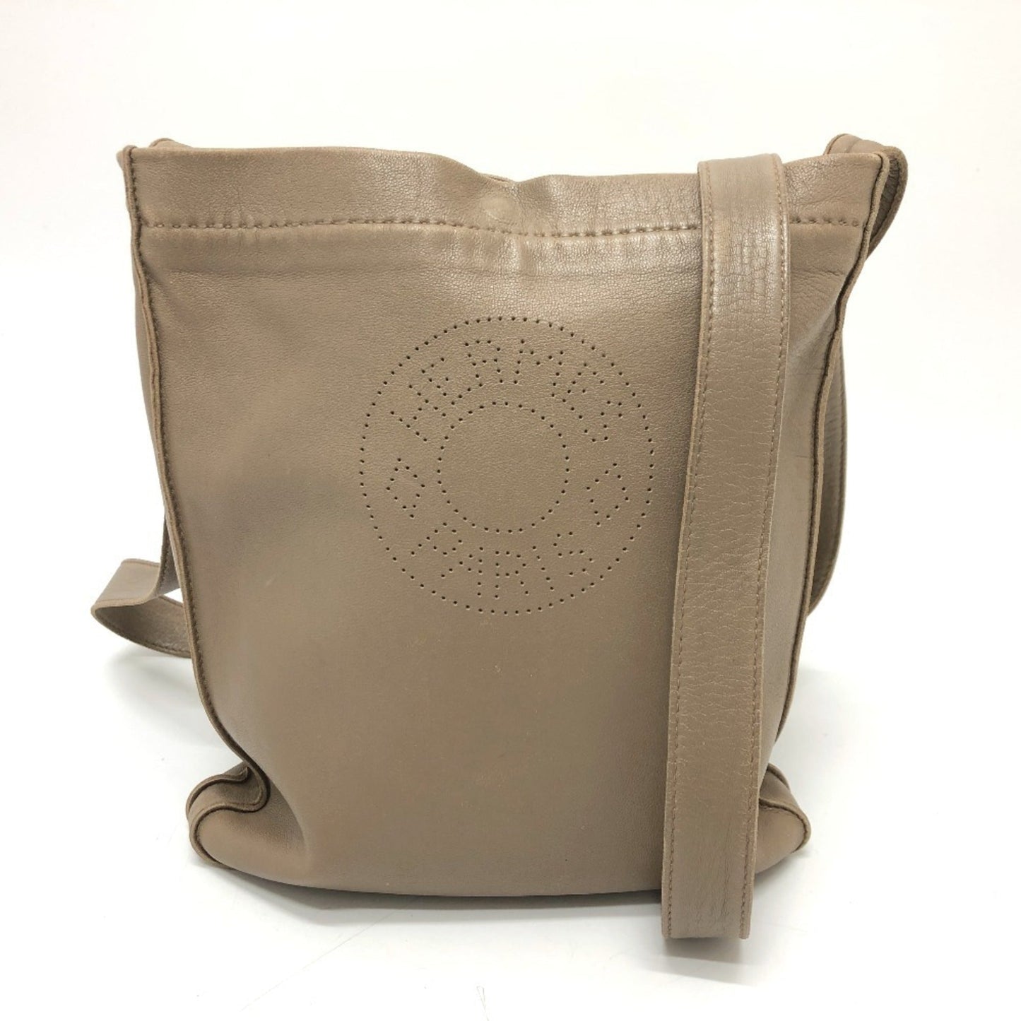 Hermes Etoupe Gray Leather Shoulder Bag ( )