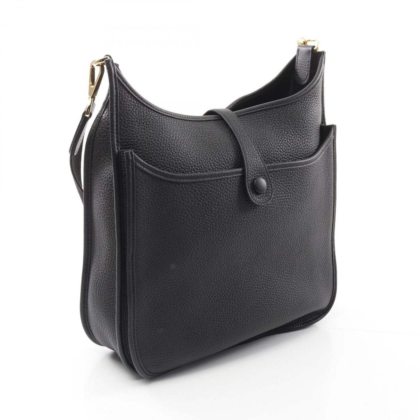 Hermes Black Taurillon Clemence Leather Shoulder Bag ( )