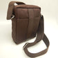 Hermes Brown Dark Brown Toile Chevron Shoulder Bag ( )
