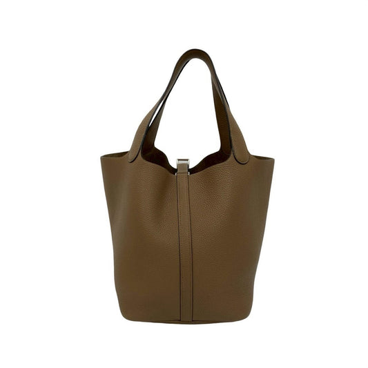 Hermes Beige Taurillon Clemence Leather Handbag Tote Bag ( )