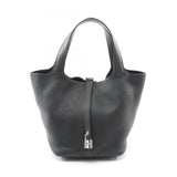 Hermes Black Taurillon Clemence Leather Handbag ( )