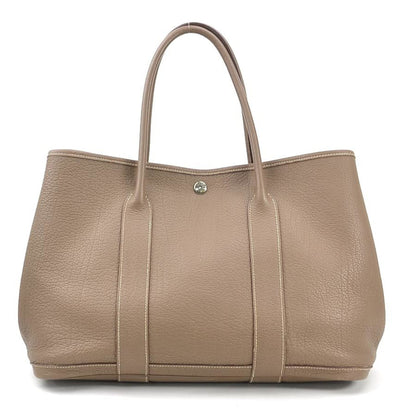 Hermes Etoupe Gray Leather Handbag Tote Bag ( )