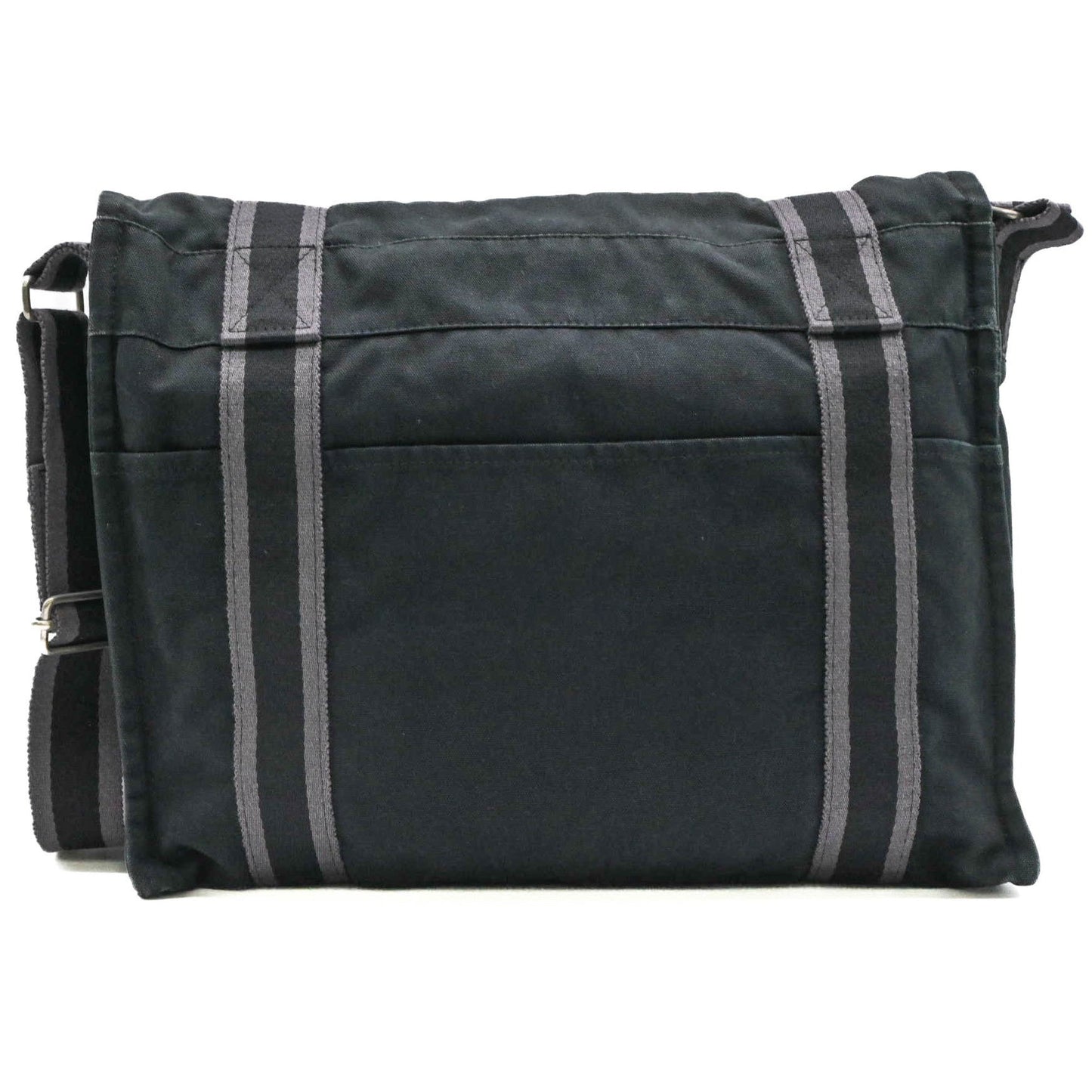 Hermes Black Canvas Shoulder Bag ( )