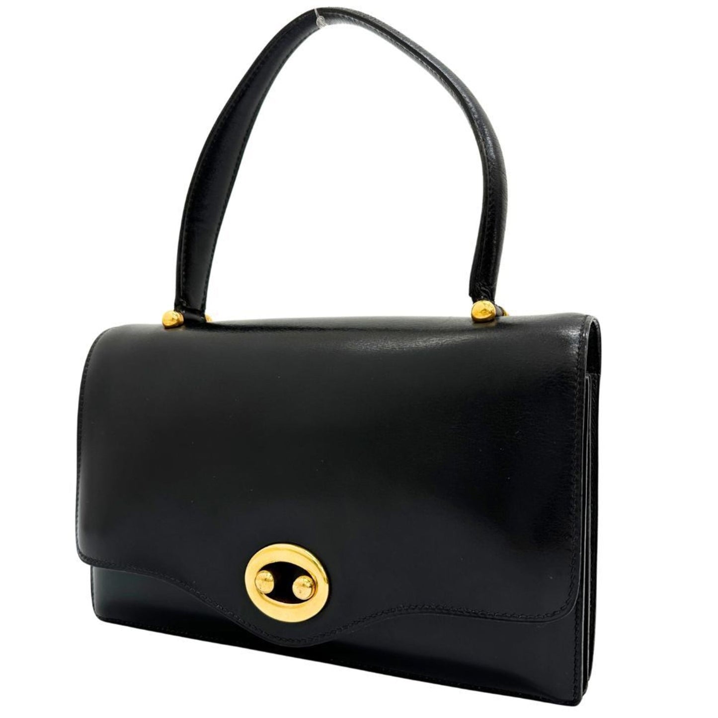 Hermes Black Box Calf Leather Handbag ( )