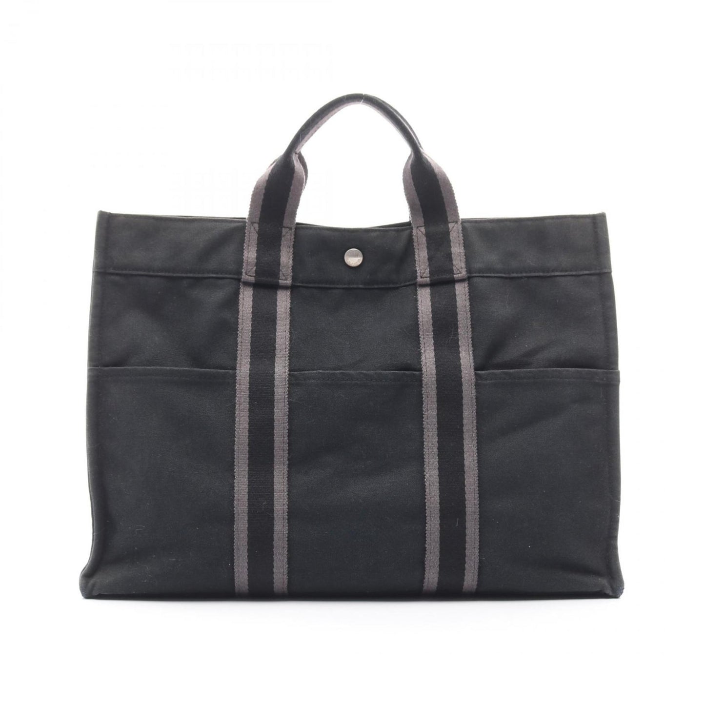 Hermes Black Gray Tote Bag ( )
