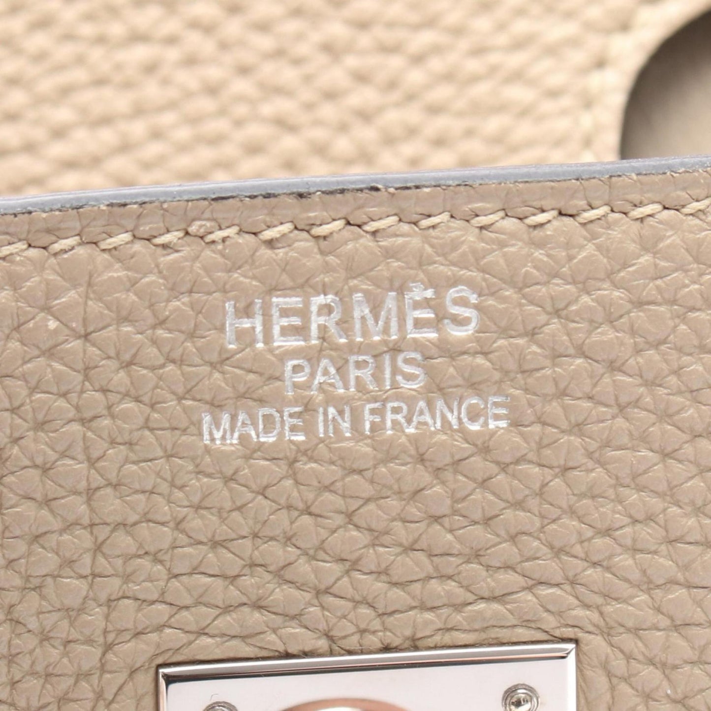 Hermes Beige Togo Leather Handbag ( )