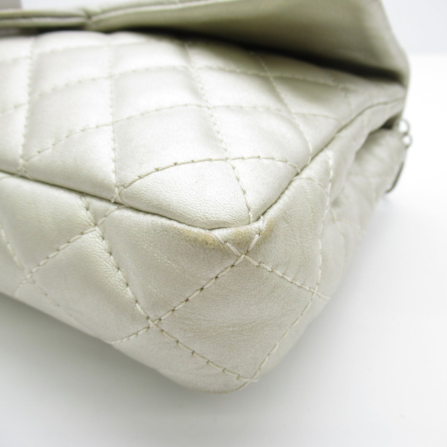 CHANEL 2.55Matelasse ChainShoulder Bag Silver Lambskin [sheep leather]