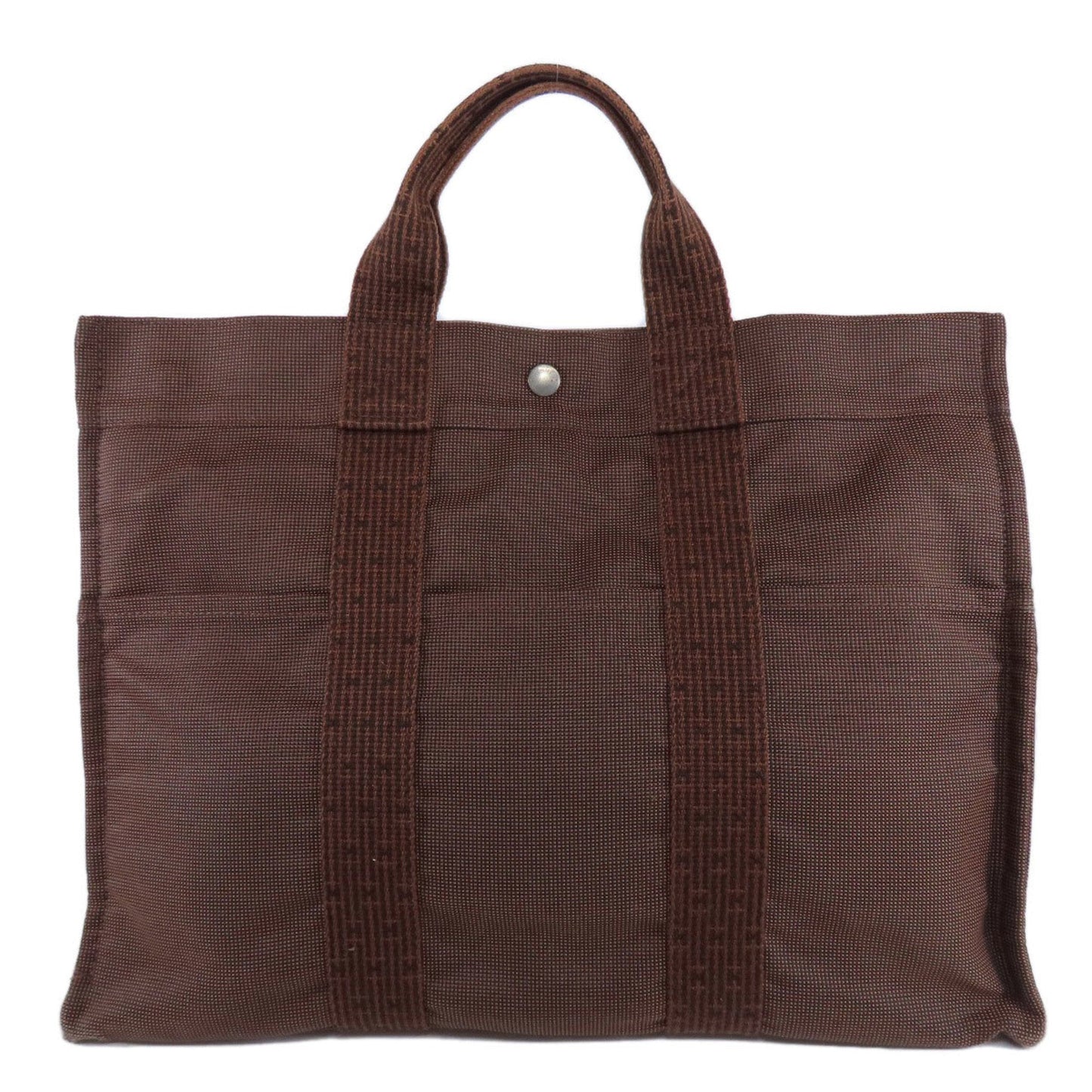 Hermes Brown Canvas Tote Bag ( )