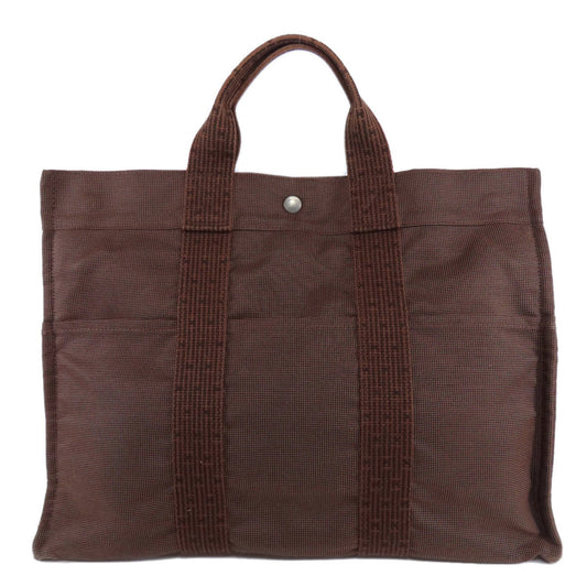 Hermes Brown Canvas Tote Bag ( )