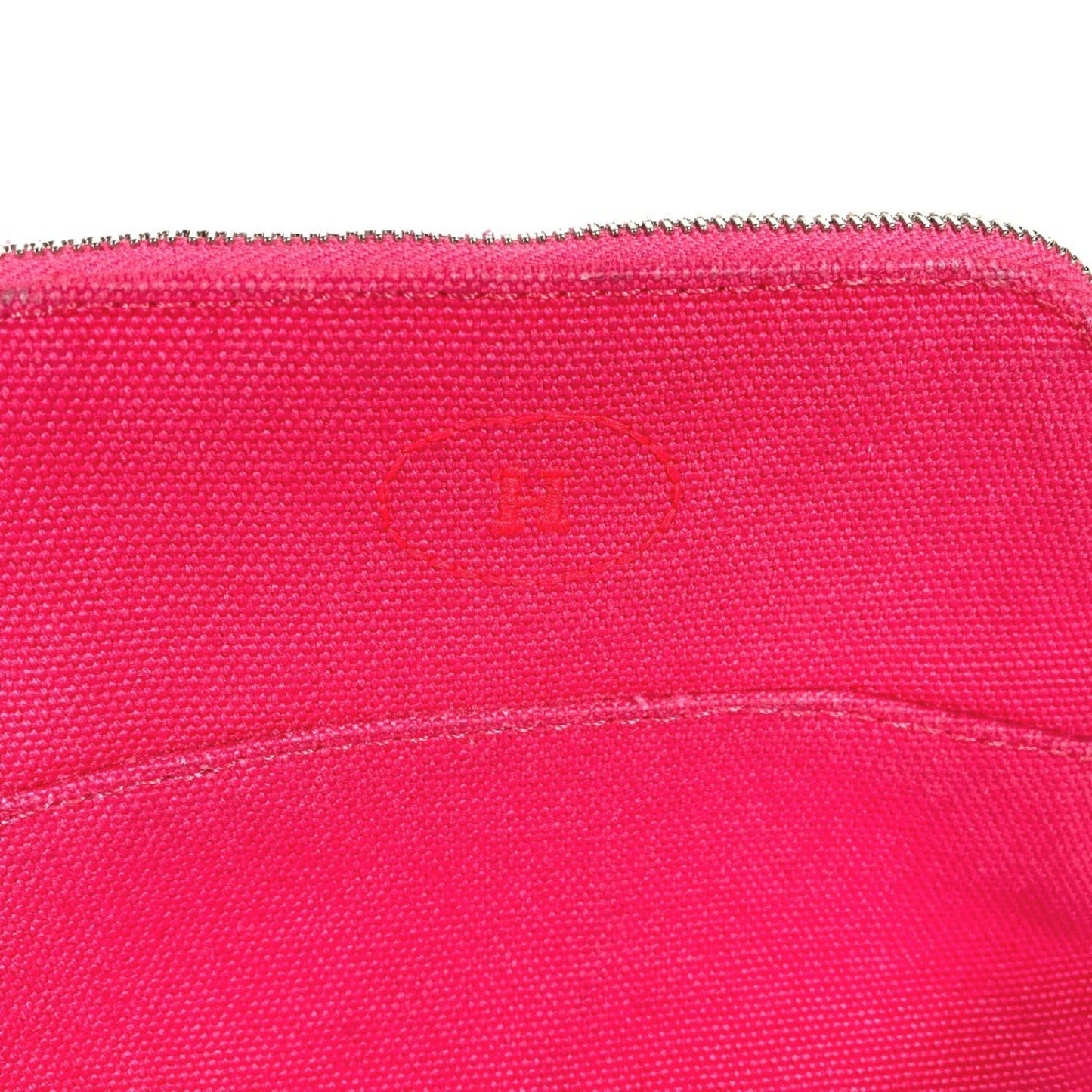 Hermes Bolide Pink Canvas Pouch ( )