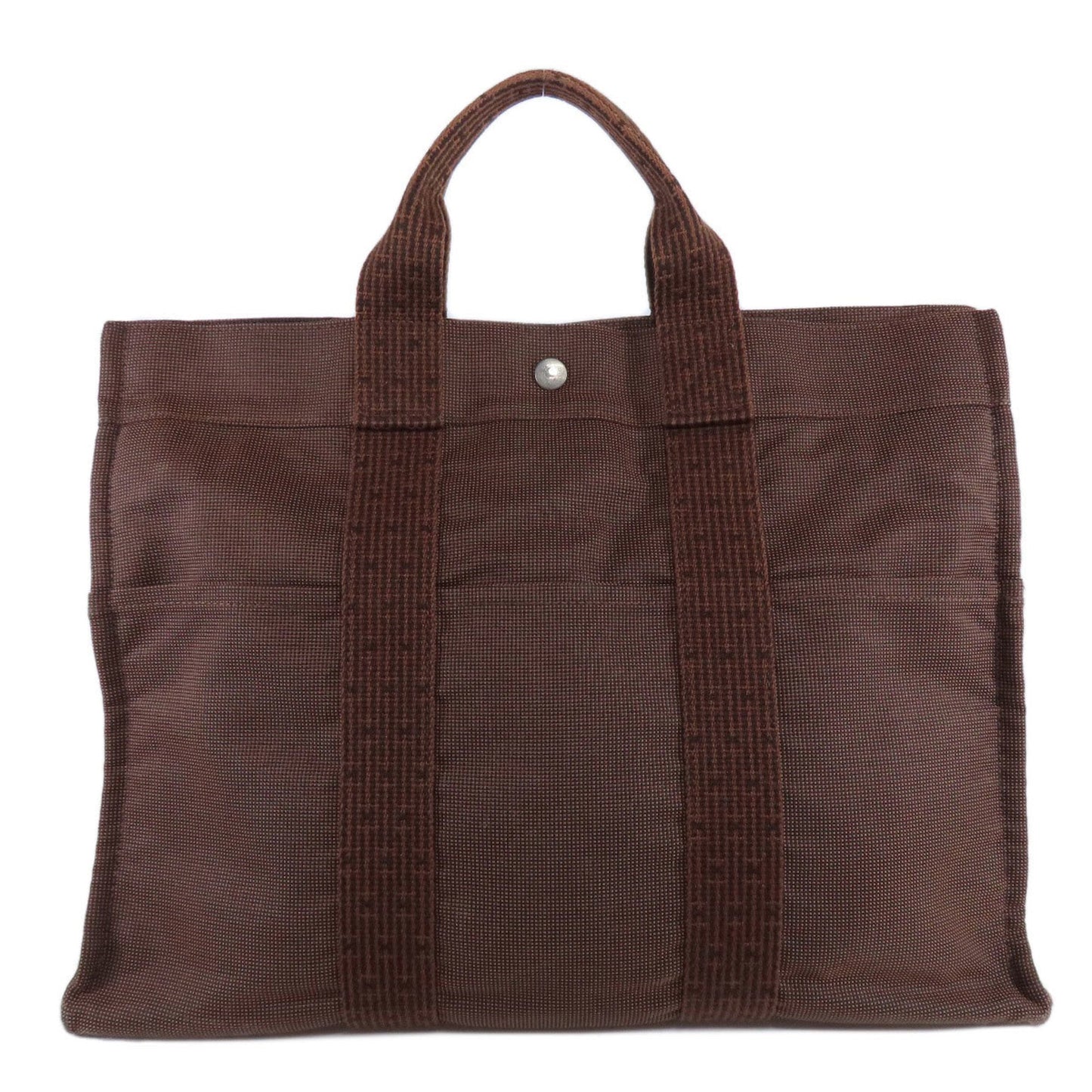 Hermes Brown Canvas Tote Bag ( )