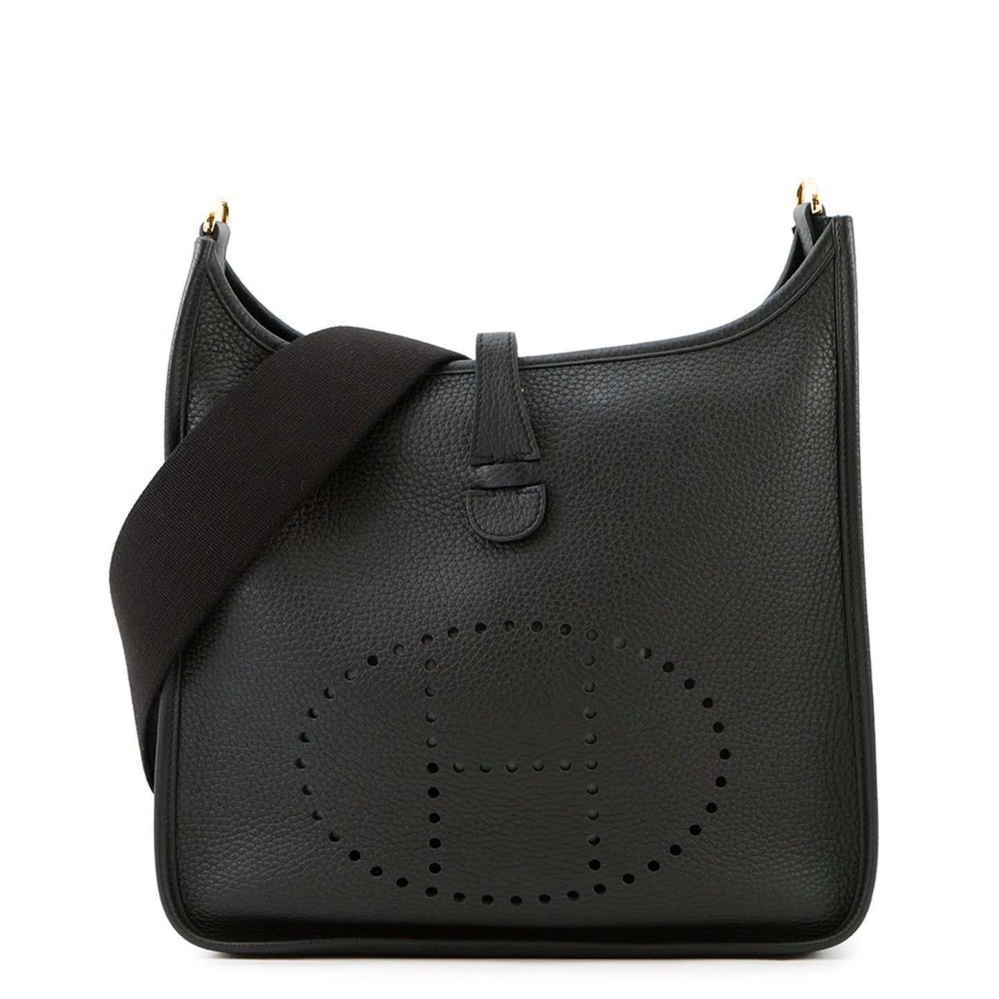 Hermes Black Taurillon Clemence Leather Shoulder Bag ( )