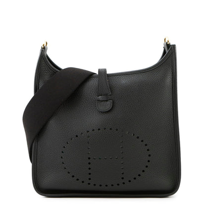 Hermes Black Taurillon Clemence Leather Shoulder Bag ( )