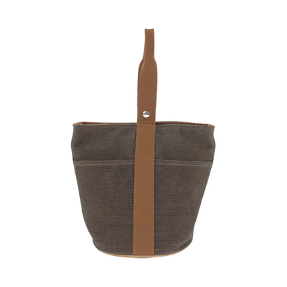 Hermes Brown Canvas Handbag ( )